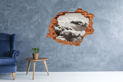 Hole in the wall sticker View of the clouds
