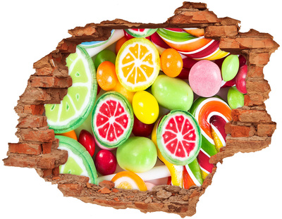 Hole in the wall sticker Sweet candy paradise