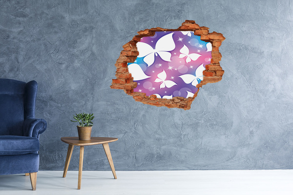 Hole wall sticker A floral dream in pink tones