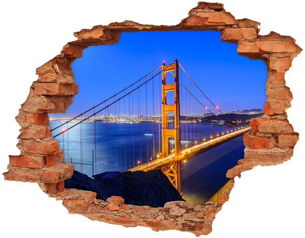 Hole in the wall sticker San Francisco bridge