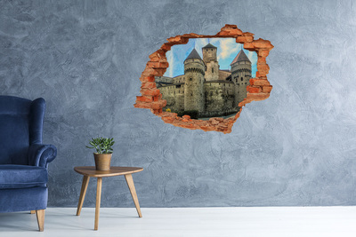 Hole wall sticker Castle in Switzerland