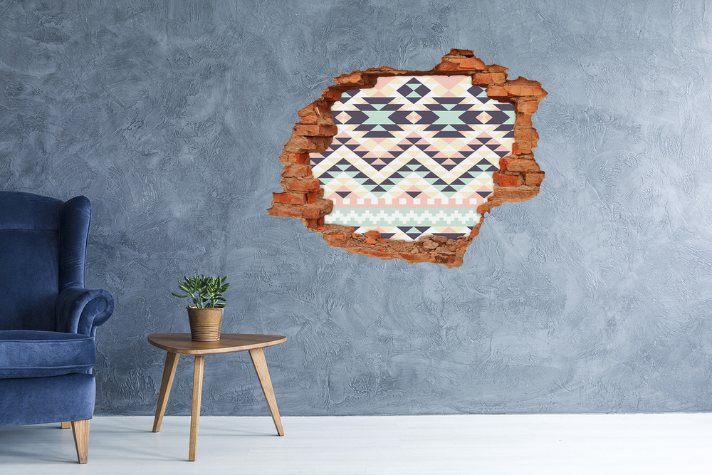 Hole wall sticker Ethnic background