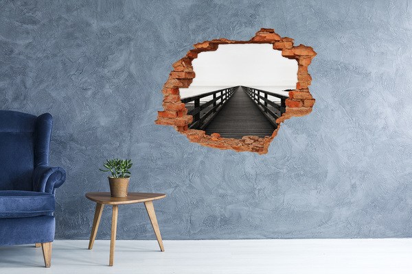 3D wall hole Wooden pier