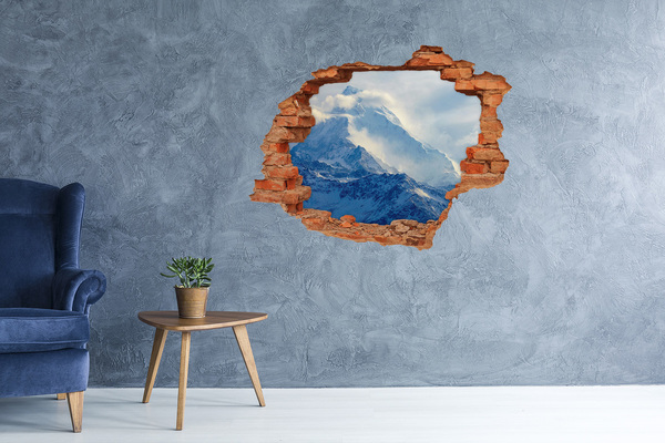 Hole in the wall decal Mountain landscape in a hole in the wall