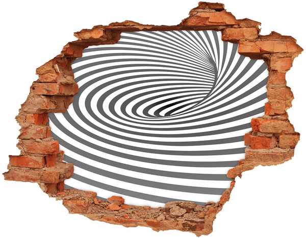 3D wall hole wallpaper Striped spiral