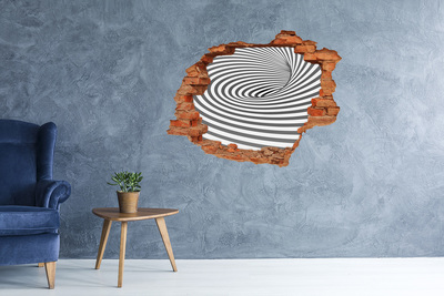 3D wall hole wallpaper Striped spiral