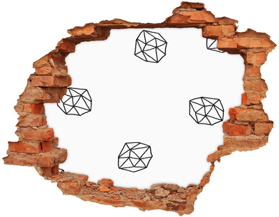 Hole in the wall decal Gold Diamonds in a Hole in the Wall