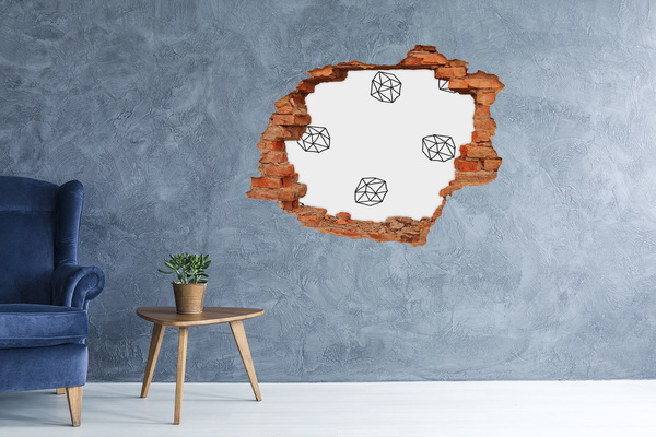 Hole in the wall decal Gold Diamonds in a Hole in the Wall