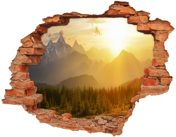 Hole in the wall decal Sunset of the mountain