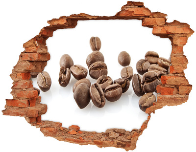 Hole wall sticker Coffee beans