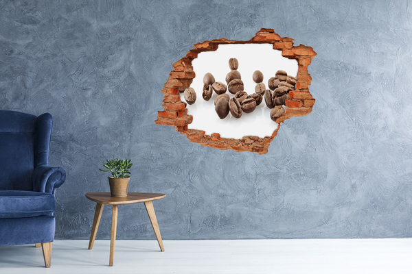 Hole wall sticker Coffee beans