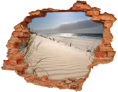 Hole in the wall sticker The illusion of a beach in concrete