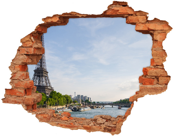 Hole in the wall decal Eiffel Paris tower