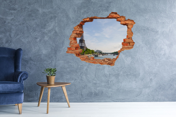 Hole in the wall decal Eiffel Paris tower