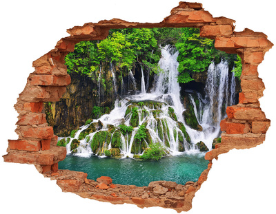 Hole in the wall decal A waterfall in a green setting