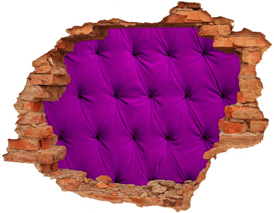 3D wall hole wallpaper Fuchsia wallpaper in a hole in the wall