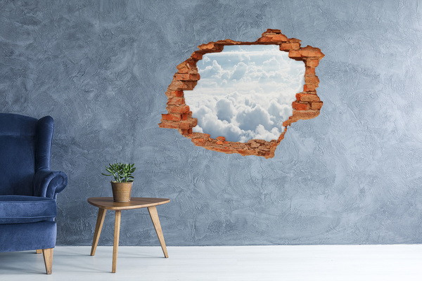 Hole wall sticker Bird's flight clouds