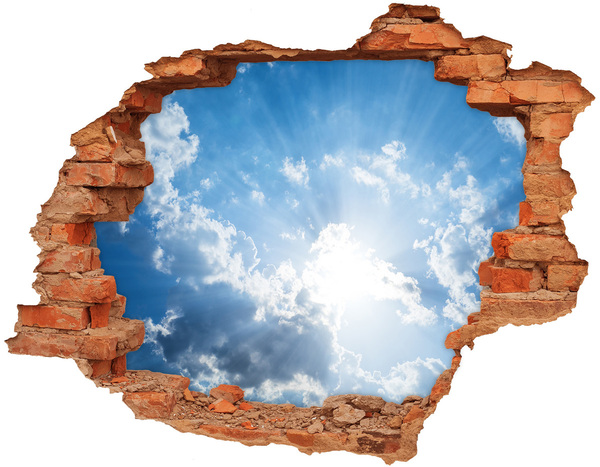 Hole wall sticker Sky with sun rays