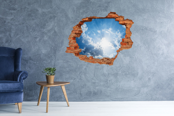 Hole wall sticker Sky with sun rays