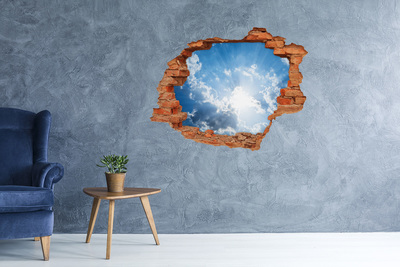 Hole wall sticker Clouds in the sky