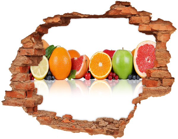 Hole wall sticker Fruit paradise behind the wall