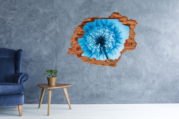 Hole wall sticker The underwater world in blue tones