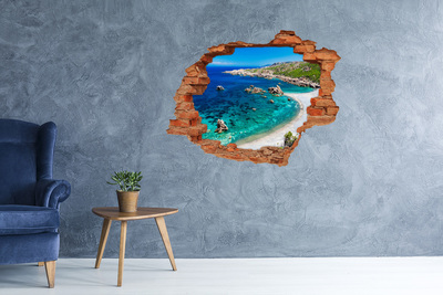 Hole wall sticker Sea bay