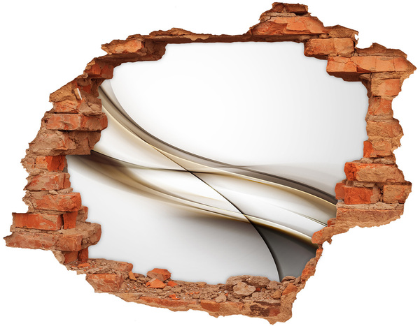 Hole wall sticker Abstract space behind the wall
