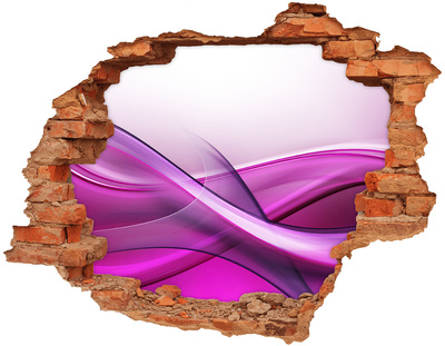 Hole in the wall sticker A wave in shades of purple