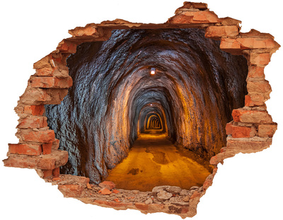 Hole in the wall decal Underground tunnel