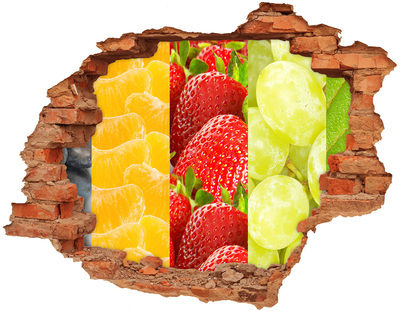 Hole in the wall decal Colorful fruit