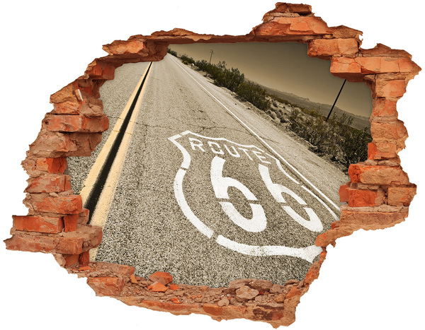 Hole wall sticker Road in California