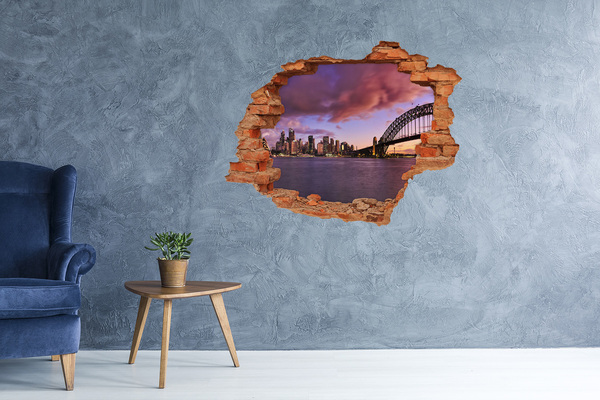 Hole in the wall sticker View of Sydney