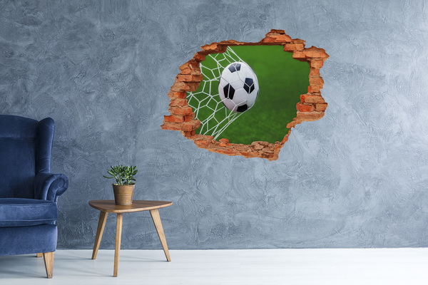 Hole wall sticker Ball in the goal