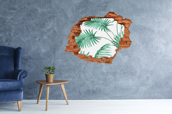 Hole wall sticker Tropical leaves