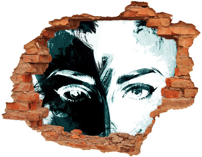 Hole wall sticker Abstraction woman