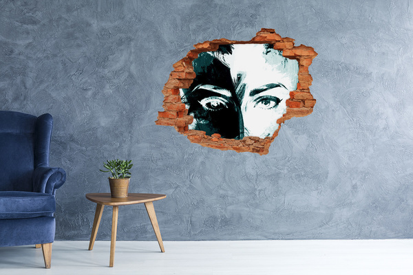 Hole wall sticker Abstraction woman