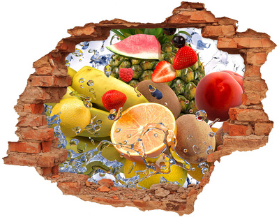 Hole wall sticker Fruit paradise behind the wall