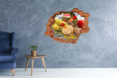 Hole wall sticker Fruit and water