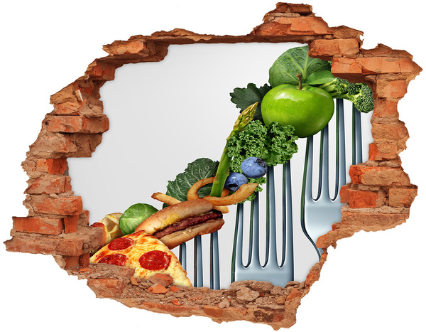 Hole in the wall sticker The culinary world behind the wall