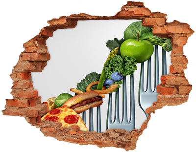 Hole in the wall sticker The culinary world behind the wall