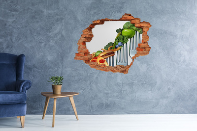 Hole in the wall sticker The culinary world behind the wall