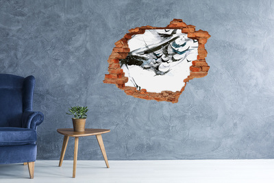 Hole wall sticker Ballerina