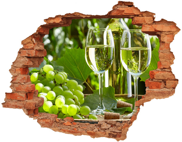 Hole in the wall decal Wine in the vineyard