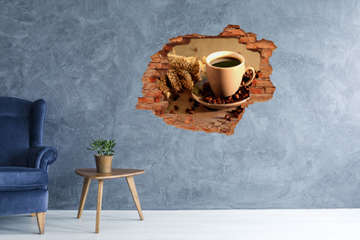 Hole in the wall sticker Coffee with beans