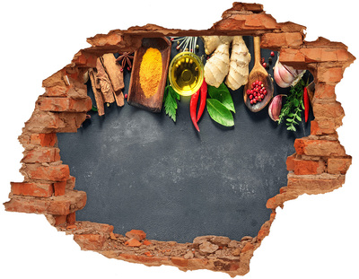 Hole in the wall decal Herbs and spices