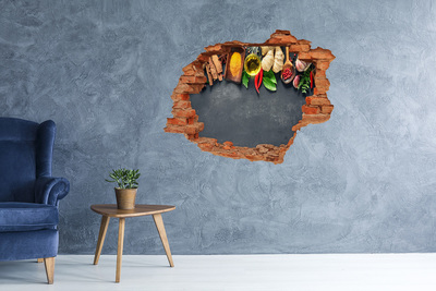 Hole in the wall decal Herbs and spices