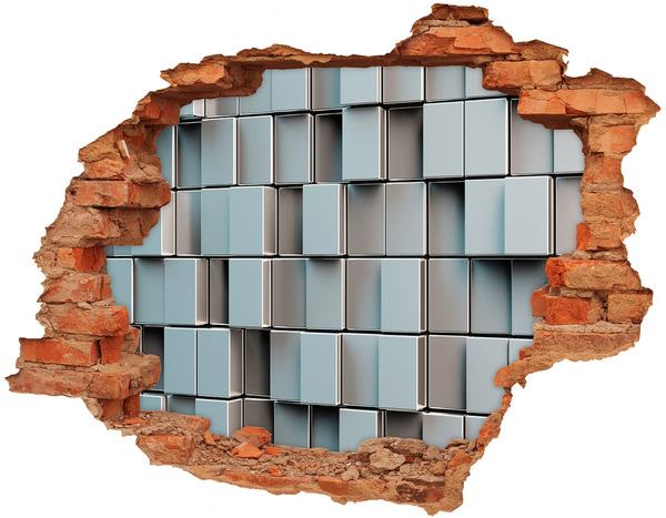 Hole wall sticker Cube wall