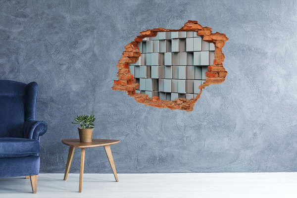 Hole wall sticker Modern brick wall