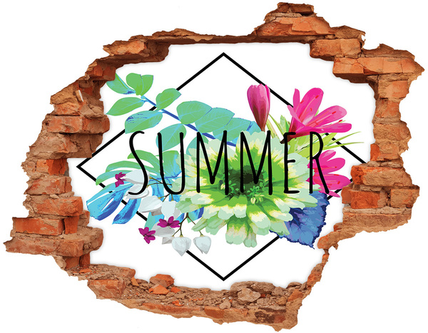 Hole wall sticker Summer's Floral Explosion